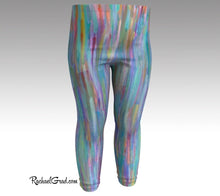 Load image into Gallery viewer, Turquoise Baby Leggings, Teal Baby Tights Art by Artist Rachael Grad front view