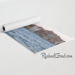 Yoga Mat with Venice Italy canal and water  art by Toronto Artist Rachael Grad
