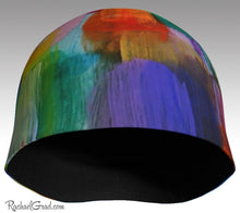 Load image into Gallery viewer, Winter Hat Rainbow Colourful Toque Women, Kids Beanie Hat Multicolor Art Pattern Hats Beanie Women Colorful Hats for Her, Winter Gifts LGTBQ by Artist Rachael Grad front view