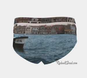 Women's Briefs Venice Giudecca Island and Vaporetto Boat by Artist Rachael Grad back view