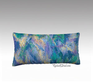 Pillowcase - Yellow Purple Abstract Flowers-Pillows-Canadian Artist Rachael Grad
