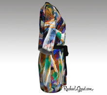 Load image into Gallery viewer, Abstract Art Kimono Robe | Art Robes for Women Side View by Artist Rachael Grad