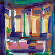 Load image into Gallery viewer, Closeup detail of Abstract Interior Painting Colorful Original Artwork by Artist Rachael Grad
