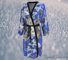 Load image into Gallery viewer, Bathrobe with Stars Artwork by Canadian Artist Rachael Grad front