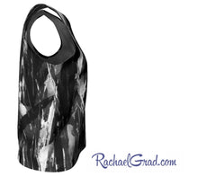Load image into Gallery viewer, Loose Tank Top with Black and White Art by Toronto Artist Rachael Grad side view