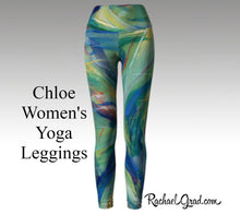 Load image into Gallery viewer, Matching Green Legging Set for Mom and Me by Artist Rachael Grad front