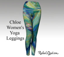 Load image into Gallery viewer, Matching Green Legging Set for Mom and Me by Artist Rachael Grad tights