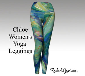 Matching Green Legging Set for Mom and Me by Artist Rachael Grad tights