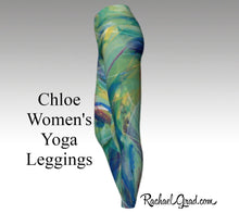 Load image into Gallery viewer, Matching Green Legging Set for Mom and Me by Artist Rachael Grad side