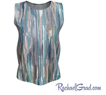 Load image into Gallery viewer, grey blue striped tank top by artist Rachael Grad
