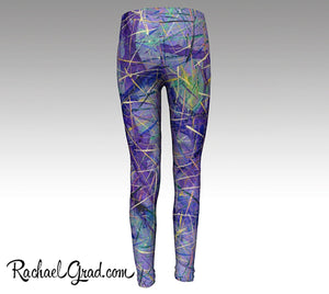 Purple Pants, Baby Shower Gift Mother's Present, Purple Yoga Pants by Artist Rachael Grad