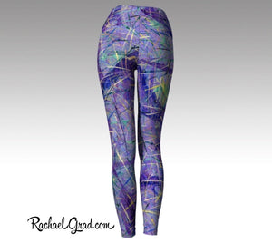 Purple Leggings | Yoga Leggings Women by Artist Rachael Grad