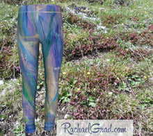 Load image into Gallery viewer, Maia Kids Leggings in Blue and Purple by Toronto Artist Rachael Grad front