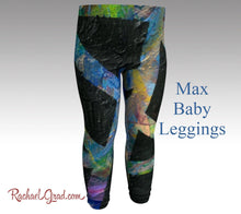 Load image into Gallery viewer, Baby Leggings | Baby Shower Gift | Newborn Boy Coming Home Outfit | New Baby New Mom Gifts |  Toddler Boy Clothes by Artist Rachael Grad Max art print