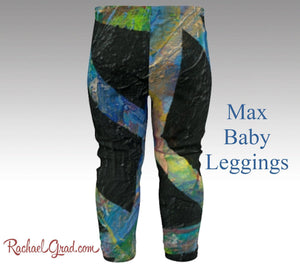 Toddler Boy Clothes Max Baby Leggings by Artist Rachael black leggings
