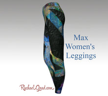 Load image into Gallery viewer, black womens leggings side view max legging by artist rachael grad Black Leggings for Women | Fitness Wear | Workout Wear | Tights Women