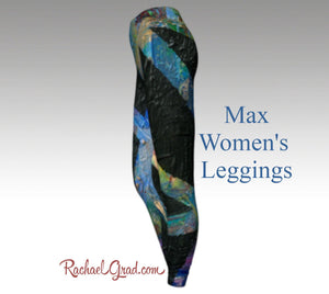 black womens leggings side view max legging by artist rachael grad Black Leggings for Women | Fitness Wear | Workout Wear | Tights Women