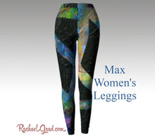 Load image into Gallery viewer, max black leggings for women by artist rachael grad Leggings Yoga | Yoga Pants | Leggings Woman | Womens Pants | Ladies pants