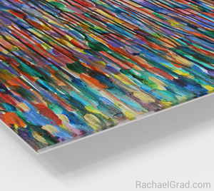 Fluid Long MultiColor Bright 16 x 20-Acrylic Print-rachaelgrad artsy abstract colorful artwork multicolor wall art