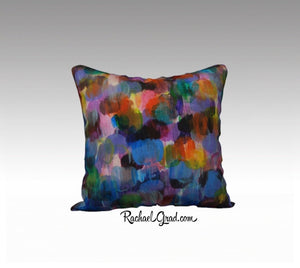 Holiday gift Abstract Art Print Pillowcase 18" x 18" Square Pillow Sham | Throw Pillow Case by Toronto Artist Rachael Grad