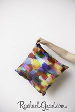 Load image into Gallery viewer, Red Color Art Pillow in Hand by Toronto Artist Rachael Grad