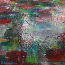Load image into Gallery viewer, closeup of red blue abstract landscape texture detail by Artist Rachael Grad Art
