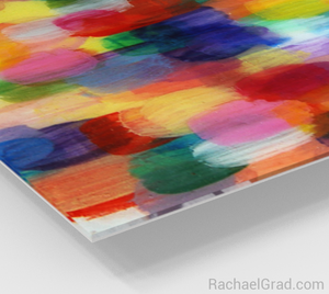 Dot Series Wall Art 8 Multicolor-Acrylic Print-rachaelgrad artsy abstract colorful artwork multicolor wall art