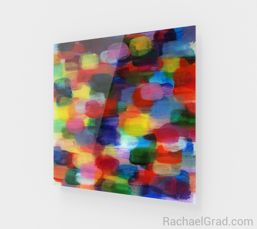 Dot Series Wall Art 8 Multicolor-Acrylic Print-rachaelgrad artsy abstract colorful artwork multicolor wall art