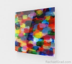 Dot Series Wall Art 8 Multicolor-Acrylic Print-rachaelgrad artsy abstract colorful artwork multicolor wall art