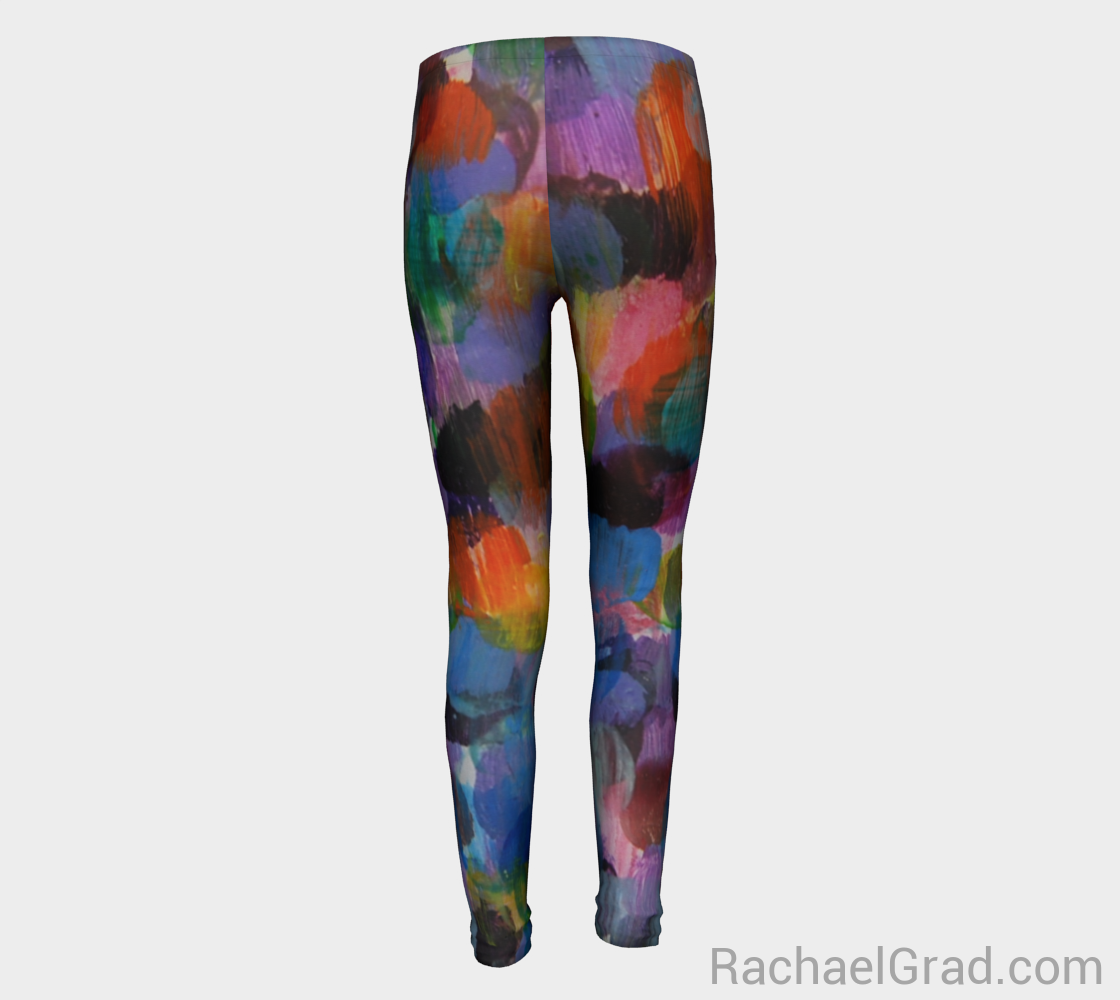 Women's Plus Leggings, Colorful Graphic Abstract Print, Spandex