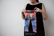 Load image into Gallery viewer, Sami Baby Leggings Tights Newborn Size by Artist Rachael Grad held up by mom