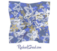 Load image into Gallery viewer, Silk Art Scarf - Square, Stars Art-Square Scarf-Canadian Artist Rachael Grad