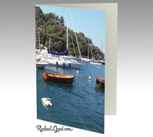 Load image into Gallery viewer, Stationery Card Set - Dog Swimming, Rapallo, Italy-Stationery Card-Canadian Artist Rachael Grad