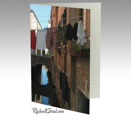 Stationery Card Set - Laundry Lines in Venice, Italy-Stationery Card-Canadian Artist Rachael Grad
