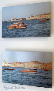 Basilica & Boats in Redentore Venice Italy Artwork Set by Artist Rachael Grad side view