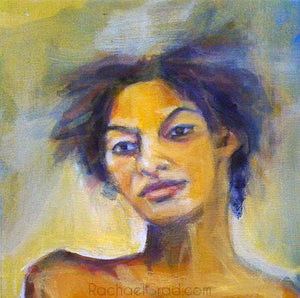 Warm Portrait of P, Oil on Linen Painting, 2010 Rachael Grad Art Artist