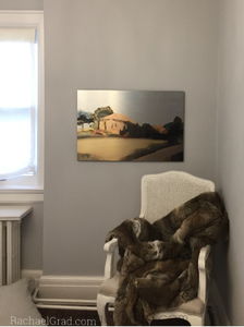 Yellow House, Provence, France Artwork in a Toronto Home by artist rachael grad